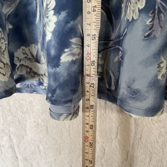 VTG All That Jazz Mini Blue Floral Skirt Sz 5/6‎ Cottagecore See Measurements - Picture 4 of 10